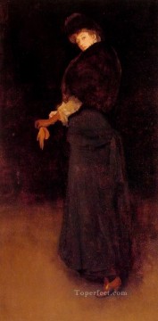 Arreglo en Negro La Dama del Amarillo James Abbott McNeill Whistler Pinturas al óleo